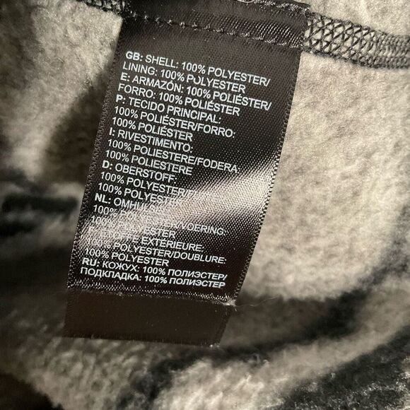 North Face Fleece Quarter Zip Jacket Mens‎ Small Petite SP Gray Southwest  Aztec - Picture 5 of 9